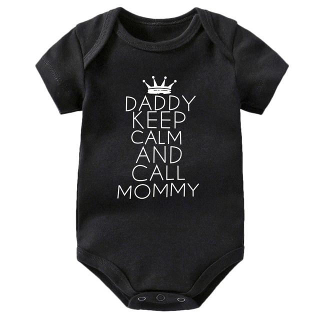 Body noworodka Funny Daddy - Mommy Baby 100% bawełna, krótki rękaw, dla chłopców i dziewcząt - Romper - Wianko - 6