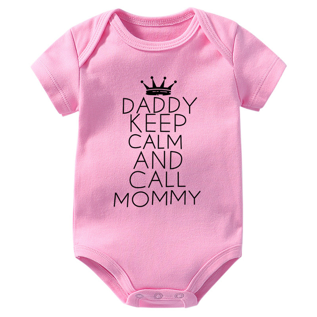 Body noworodka Funny Daddy - Mommy Baby 100% bawełna, krótki rękaw, dla chłopców i dziewcząt - Romper - Wianko - 4