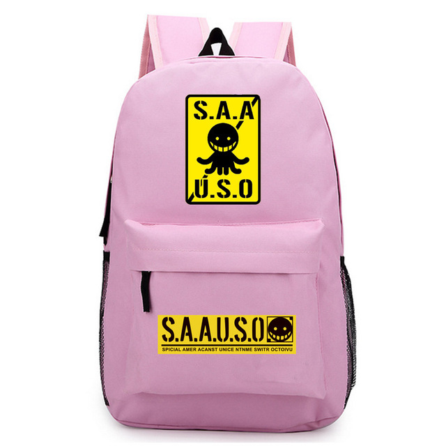 Kobiecy plecak podróżny z motywem kosmicznym Anime - różowy plecak S.A.A.U.S.O - Wianko - 4