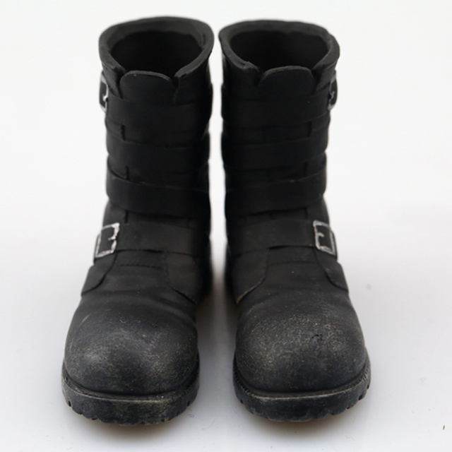 Figurka akcji: Czarne wojskowe buty środkowe z czasów II wojny światowej o skali 1/6 - Wianko - 3