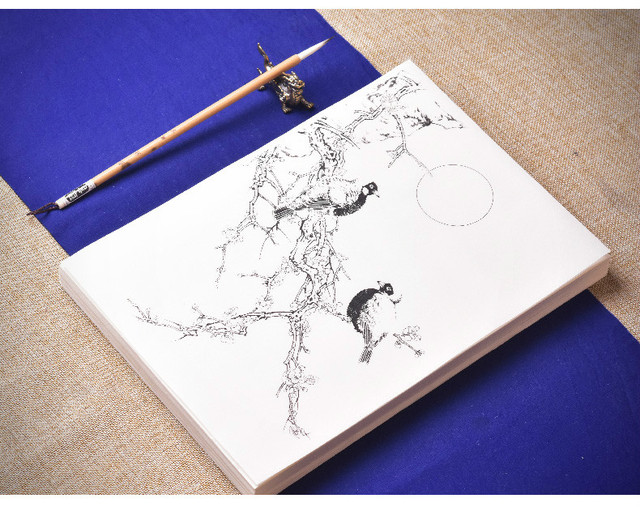 Papier Xuan do chińskiego akwarelowego malarstwa: Tracing papierowy z rękopisem kwiatów i ptaków dla początkujących i dojrzałych - Wianko - 2