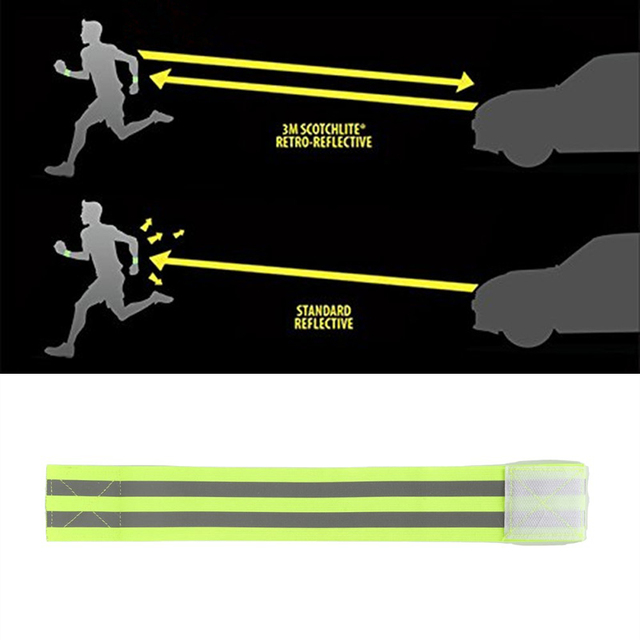 Pasek odblaskowy LED na ramię do biegania lub jazdy na rowerze - 2 szt - Wianko - 4