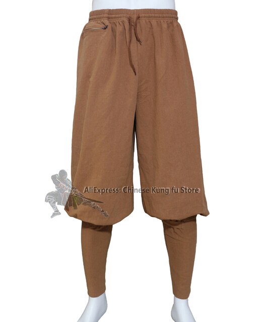 Bawełniane spodnie mnicha buddyjskiego Shaolin Tai Chi Kung fu - nowy projekt (4 kolory) - Wianko - 2