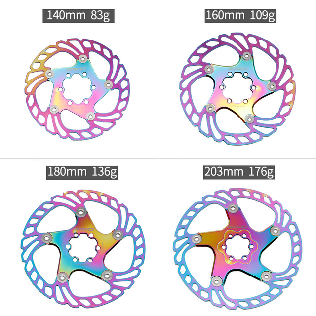 Tarcza hamulcowa hydrauliczna do roweru MTB, pływająca, kolorowa, 140-203mm - Wianko - 15
