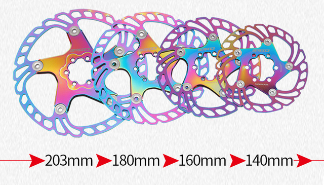Tarcza hamulcowa hydrauliczna do roweru MTB, pływająca, kolorowa, 140-203mm - Wianko - 11
