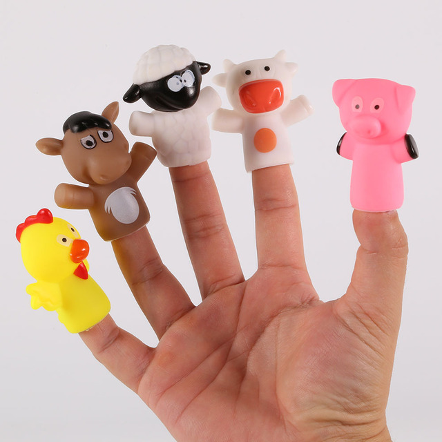 Pacynka Finger Puppets - plastikowa zabawka dla dzieci, mini zwierzęta edukacyjne ręcznie wykonane, w stylu kreskówki - Wianko - 6