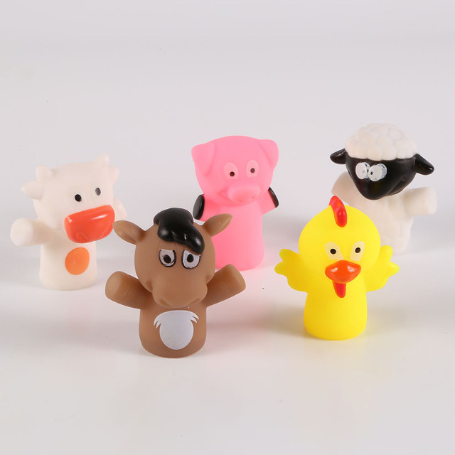 Pacynka Finger Puppets - plastikowa zabawka dla dzieci, mini zwierzęta edukacyjne ręcznie wykonane, w stylu kreskówki - Wianko - 8