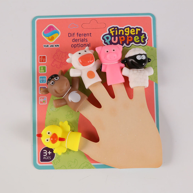 Pacynka Finger Puppets - plastikowa zabawka dla dzieci, mini zwierzęta edukacyjne ręcznie wykonane, w stylu kreskówki - Wianko - 10
