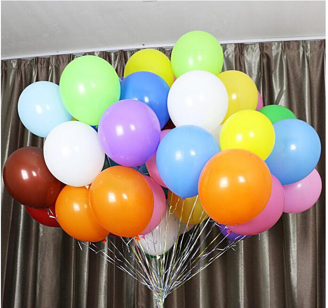 Balony lateksowe okrągłe 12 cali 2.8g, 100 sztuk/partia - ślub, urodziny, zabawki dla dzieci - Wianko - 1