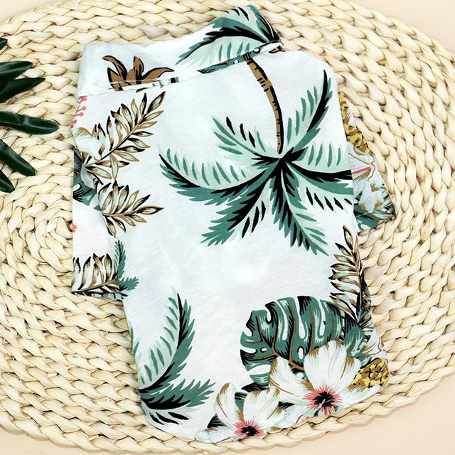 Koszulka plażowa dla zwierząt w stylu hawajskim - letnie, kwiatowe ubranie dla psów Pitbull, Yorkshire, Chihuahua - moda dla Twojego pupila! - Wianko - 6