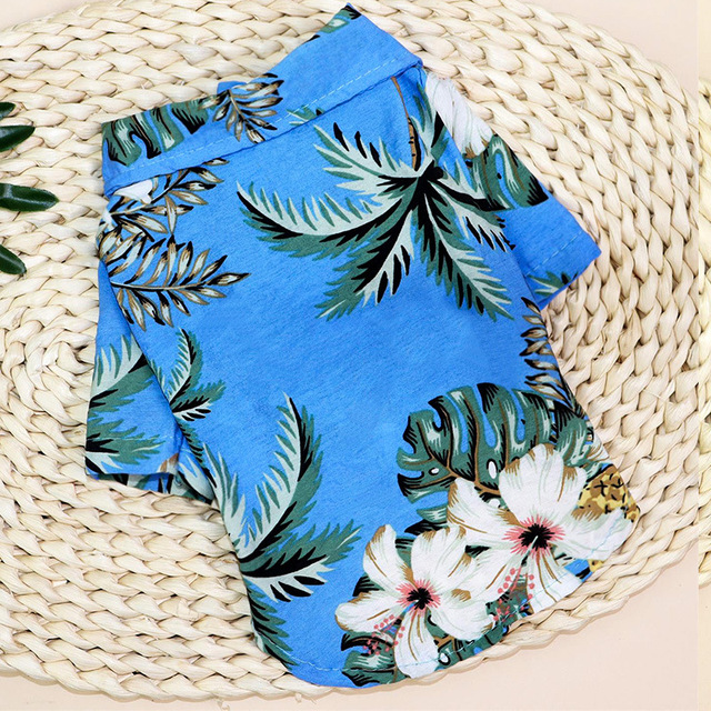 Koszulka plażowa dla zwierząt w stylu hawajskim - letnie, kwiatowe ubranie dla psów Pitbull, Yorkshire, Chihuahua - moda dla Twojego pupila! - Wianko - 8