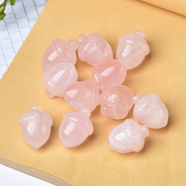 Piękny fluoryt naturalny różowy kryształ dekoracyjny Mini szyszka - Wianko - 5