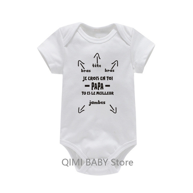 Papa, jesteś najlepszym rodzicem - ubranko niemowlęce bawełniane letnie romper dla chłopców i dziewczynek - Wianko - 3