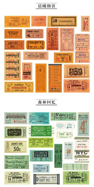 Paczka 40 sztuk vintage stamp bilet papierowa naklejka DIY ozdobny pamiętnik journal scrapbooking etykieta planisty naklejki estetyczne papiernicze - Wianko - 5