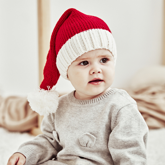 Czapki św. Mikołaja zimowe dla kobiet i dziewczynek - modna, dziergana czapka, ciepła i urocza, na świąteczne imprezy - Wianko - 23