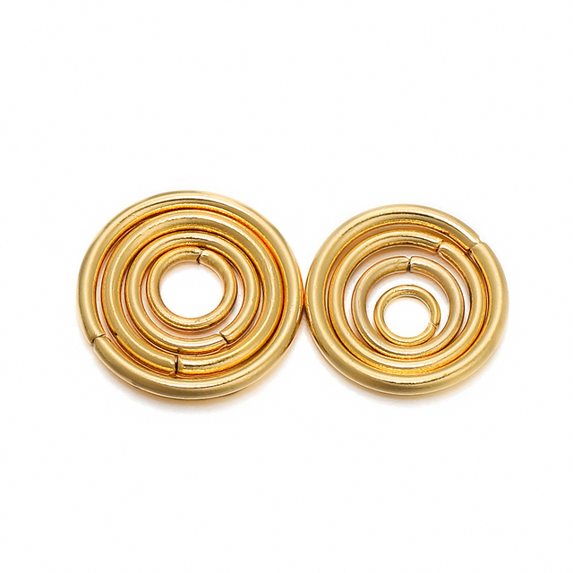 Partia 50-200 sztuk 3-10mm złotych otwartych dzielonych pierścieni ze stali nierdzewnej – akcesoria do DIY biżuterii - Wianko - 9