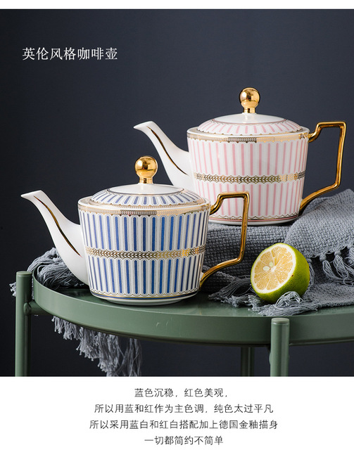 Dzbanek do herbaty Europa z luksusowej porcelany kostnej - 730ml, ceramiczny dzbanek ze zestawem parzenia herbaty, idealny do biura i domu - Wianko - 14