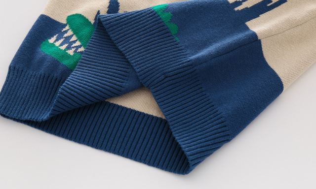 Sweter dla chłopców Jesień/Zima 2021, żakardowy, o-neck, gruby - Wianko - 14
