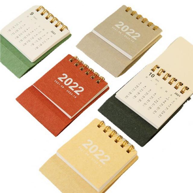 Mini kalendarz biurkowy 2022 Pure Color - praktyczny, lekki, mały - Wianko - 7