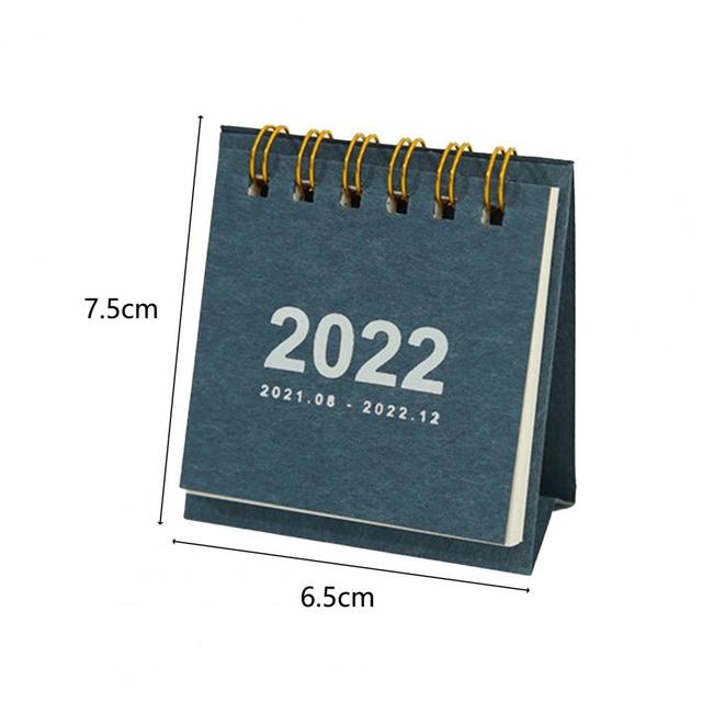 Mini kalendarz biurkowy 2022 Pure Color - praktyczny, lekki, mały - Wianko - 2