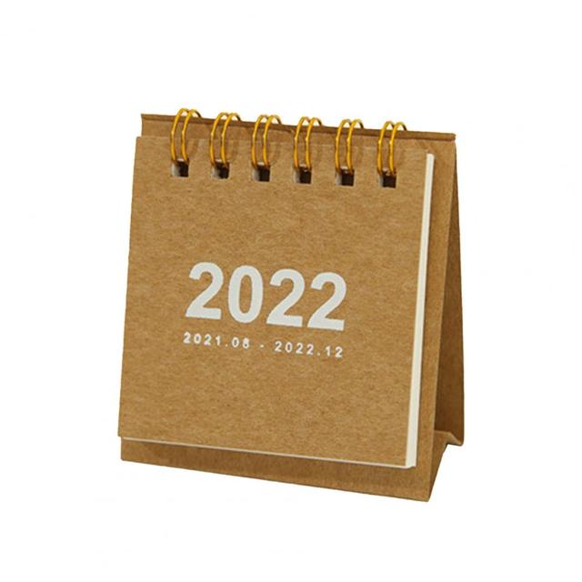 Mini kalendarz biurkowy 2022 Pure Color - praktyczny, lekki, mały - Wianko - 3