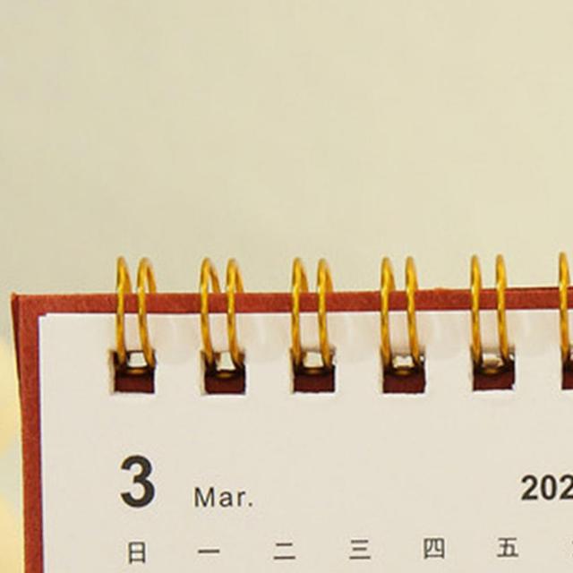 Mini kalendarz biurkowy 2022 Pure Color - praktyczny, lekki, mały - Wianko - 4