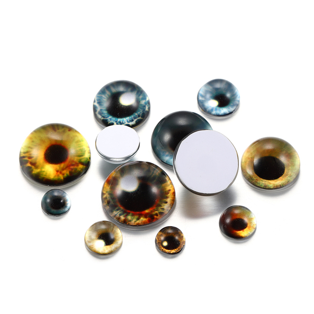 Mieszane kolorowe szkło Cabochon smok kot oczy 8-20mm - 10 partii dla biżuterii DIY - Wianko - 16