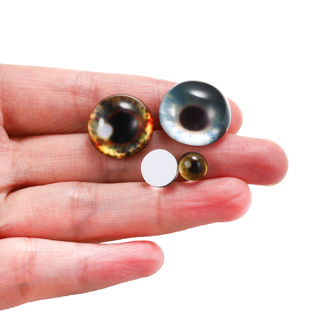Mieszane kolorowe szkło Cabochon smok kot oczy 8-20mm - 10 partii dla biżuterii DIY - Wianko - 15