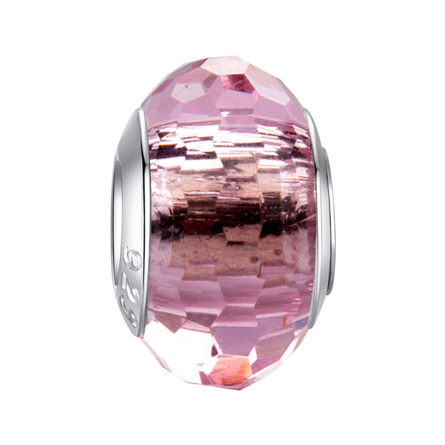 Nowe koraliki różowe cyrkonia Pavé z musującym efektem - DIY, pasujące do oryginalnej bransoletki Pandora Charms z biżuterią luksusową dla kobiet - Wianko - 4