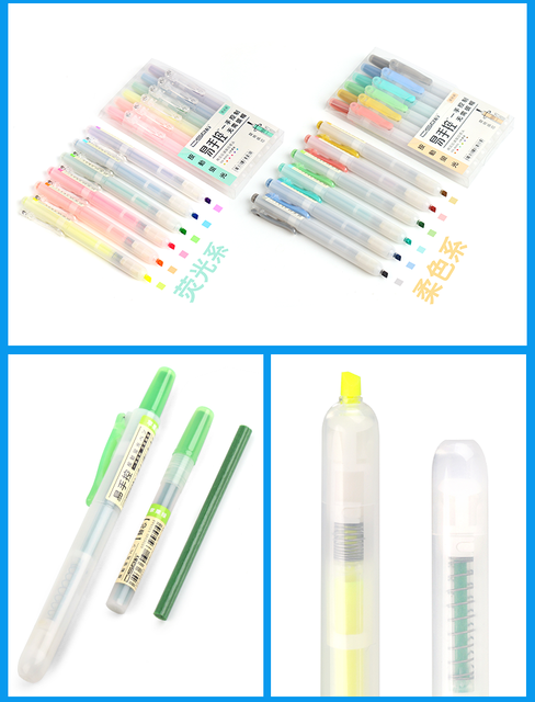 Wielokrotnego napełniania fluorescencyjny zakreślacz w pastelowych kolorach z wysuwaniem długopisem - dla rysowania, podkreślania, doodlingu i kolorowania - Wianko - 7
