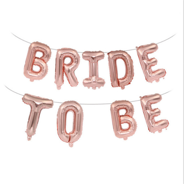 16-calowa różowo-złota dekoracja balonowa dla Panny Młodej na ślub z diamentowym pierścionkiem - do ozdoby przyjęcia panieńskiego i wieczoru kawalerskiego - S - Wianko - 1