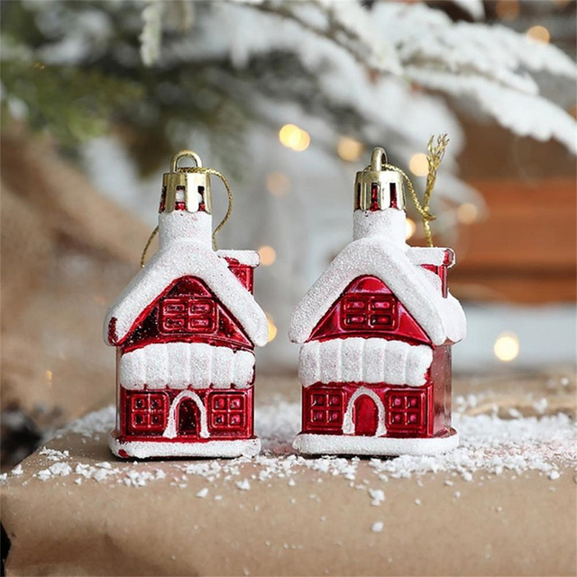 Choinka bożonarodzeniowa 2022 - 2 sztuki, zawieszana, piłka, buty, śnieżek, płaszcz Mikołaja - dekoracje na Boże Narodzenie i Nowy Rok - Wianko - 6