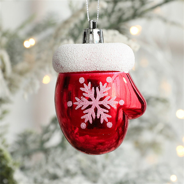 Choinka bożonarodzeniowa 2022 - 2 sztuki, zawieszana, piłka, buty, śnieżek, płaszcz Mikołaja - dekoracje na Boże Narodzenie i Nowy Rok - Wianko - 11