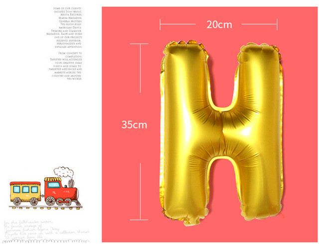 16 calowa złota litera nadmuchiwana helem - dekoracje ślubne, urodzinowe - balon foliowy party supplies - Wianko - 2