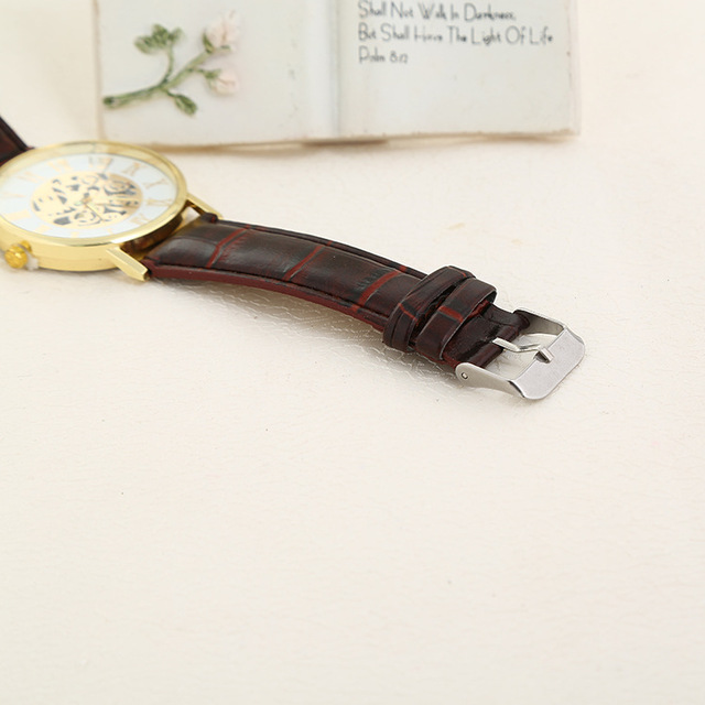 2021 ultra-cienki zegarek mody dla par, Roman Hollow wzór, kwarcowy, kolorowa tarcza - Wianko - 9