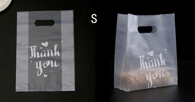 Dziękuję torba plastikowa na zakupy - 25/50 sztuk - boże narodzenie - weselny prezent - torba na upominek, cukierki i ciasto - Wianko - 4
