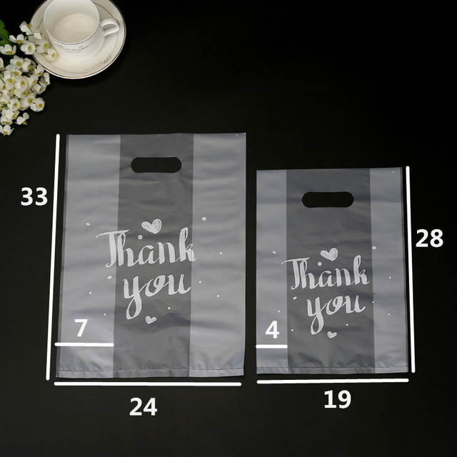 Dziękuję torba plastikowa na zakupy - 25/50 sztuk - boże narodzenie - weselny prezent - torba na upominek, cukierki i ciasto - Wianko - 3