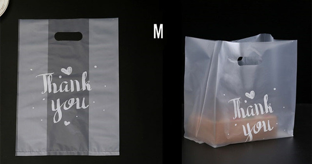 Dziękuję torba plastikowa na zakupy - 25/50 sztuk - boże narodzenie - weselny prezent - torba na upominek, cukierki i ciasto - Wianko - 5