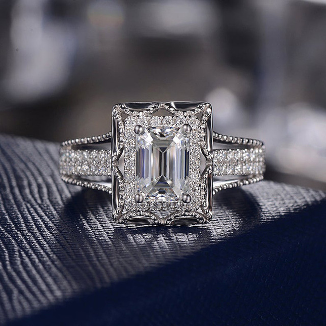 Pierścień wkładka z cyrkonią - luksusowy i wykwintny dodatek na zaręczyny, wyjątkowy prezent dla kobiet w modzie i na imprezy - biżuteria hurtowa - Wianko - 3