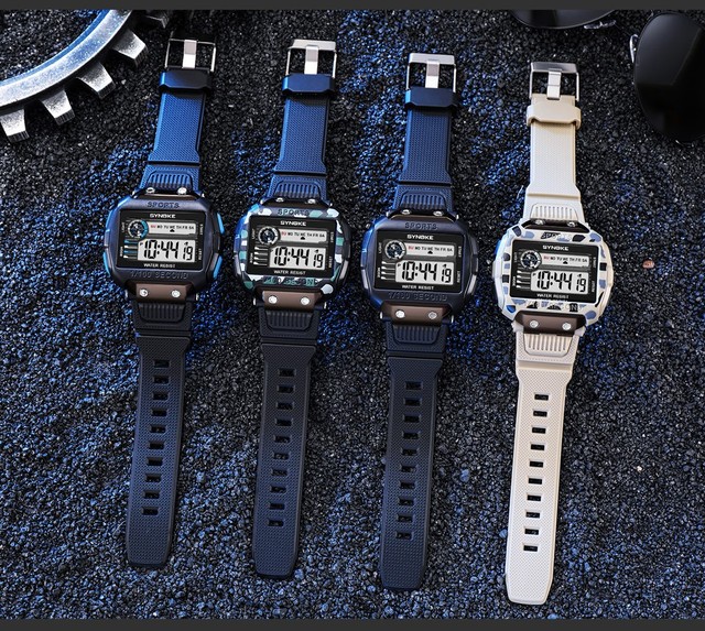 Męski zegarek SYNOKE G-Style Shock 50M z funkcją wodoodporności, cyfrowym wyświetlaczem LED i datą - Wianko - 15