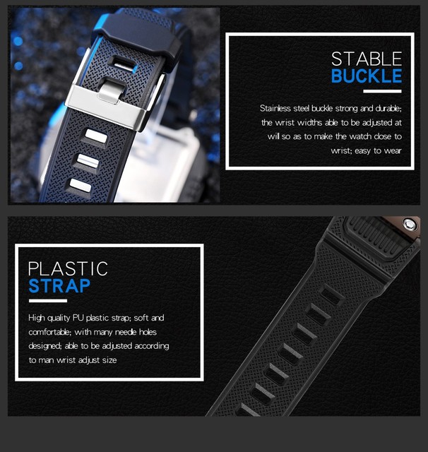 Męski zegarek SYNOKE G-Style Shock 50M z funkcją wodoodporności, cyfrowym wyświetlaczem LED i datą - Wianko - 18