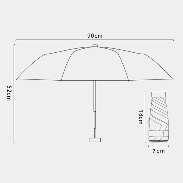 Kieszonkowy damski parasol przeciwsłoneczny UV ochrona wodoodporna - Wianko - 3