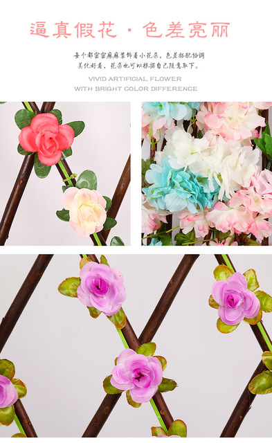 Symulacja drewnianego żywopłotu do ogrodzenia balkonu i dziedzińca z kwiatami słonecznika i róży - Wianko - 4