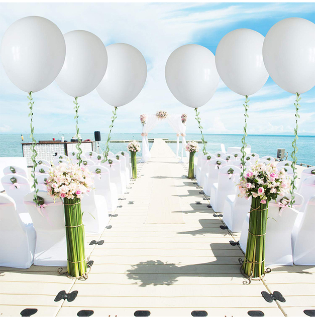 Duże białe balony dekoracyjne ślubne - 36 sztuk, 18 cali - Wianko - 10