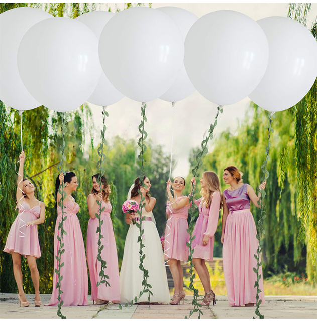 Duże białe balony dekoracyjne ślubne - 36 sztuk, 18 cali - Wianko - 9