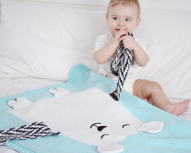 Dziecięcy koc bawełniany 3D ze wzorem niedźwiedzia i lisa, ciepły i miękki, idealny na łóżko, wózek lub jako rekwizyt fotograficzny dla niemowląt - Wianko - 11