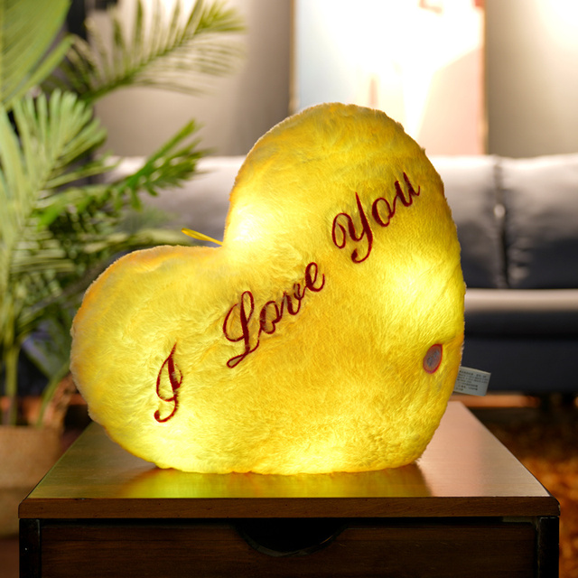 Kreatywna poduszka z luminoforowymi kolorowymi gwiazdkami i sercem, 40cm, LED, miękka, dla dzieci dziewczyn - Wianko - 8