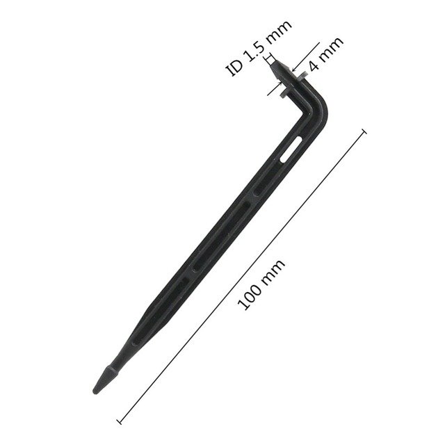 Wąż kolczasty do nawadniania ogrodu 3/5mm - łokieć strzałka kroplownik, zakrzywiona strzałka, 3mm Micro emiter/linia kroplujaca - 100 sztuk - Wianko - 5