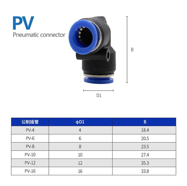 Szybkie złącze pneumatyczne do armatury wody i powietrza z tworzywa sztucznego PU PY o średnicach 4mm, 6mm, 8mm, 10mm i 12mm Push do - Wianko - 7