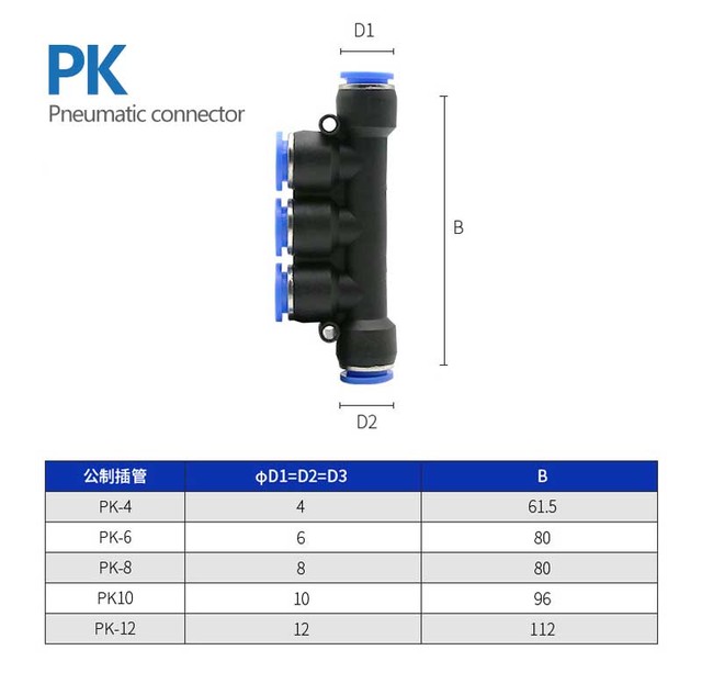 Szybkie złącze pneumatyczne do armatury wody i powietrza z tworzywa sztucznego PU PY o średnicach 4mm, 6mm, 8mm, 10mm i 12mm Push do - Wianko - 8